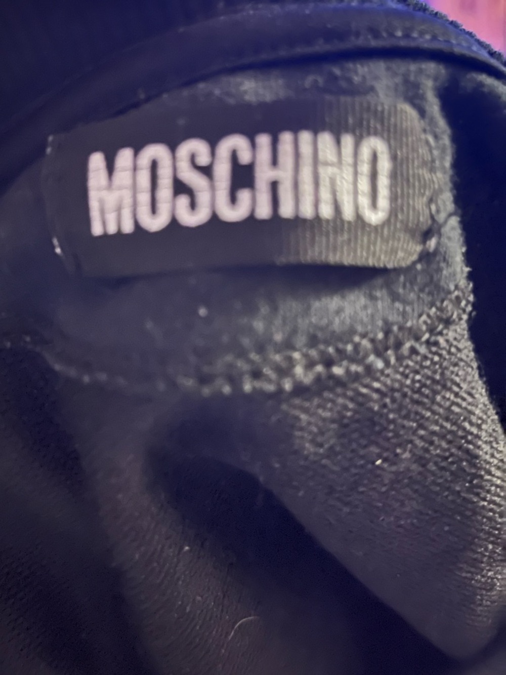 Moschino Black Crewneck Sweatshirt with Brown Toy Bear Patch - Picture 2 of 3